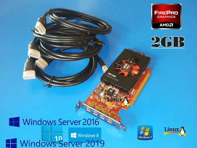 HP Compaq Elite SFF 8000 8100 8200 8300 2GB Quad 4Monitor Displayport Video Card - Image 1 of 3