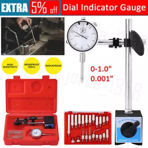Dial Indicator Gauge Flexible Magnetic Base 0-1.0" 60KG 22 Indicator Point Set - Picture 1 of 12