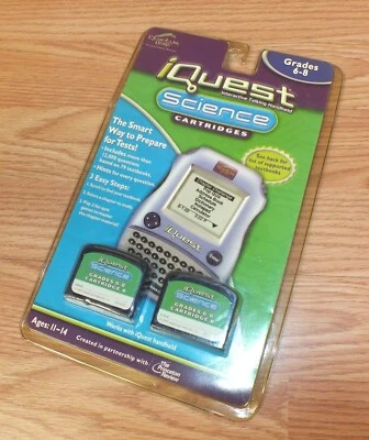 iQuest Interactive Talking Handheld Science CARTRIDGES A & B Grades 6-8 *NEW*  - Image 1 of 4