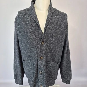 Marine Lagenlook Clayton Strickjacke Pullover mittelgrau meliert adrett Freizeit Herren - Bild 1 von 12