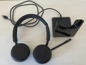 Plantronics Voyager 4220 UC Poly Bluetooth Ear Headset w. Charging Station - Picture 1 of 2