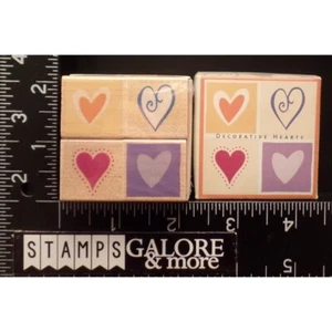Estampillas de goma Hero Arts QUATROS LL812 DECORATIVAS CUATRO CORAZONES AMOR #3178 - Imagen 1 de 2