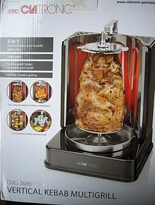 Clatronic DVG 3686 Döner, Vertikal Multigrill, 1400 W, 360° Rotation - Bild 1 von 5