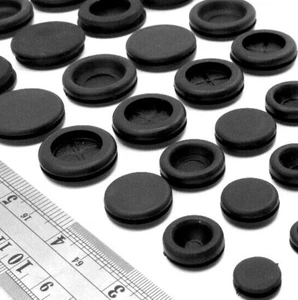 Wire Management Solid Rubber Grommet Sheet Metal Hole 7 ID Sizes For 1/16" Panel - Imagen 1 de 12