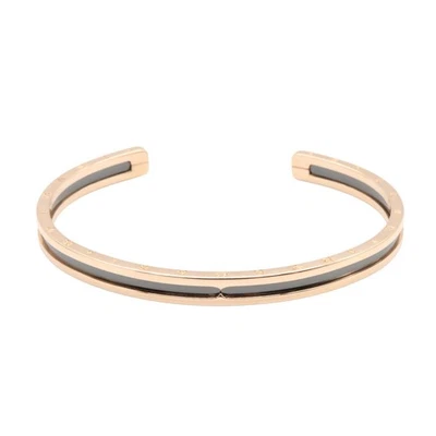 BVLGARI B-zero1 Brazalete Abierto Cerámica 18KPG Rosa Oro Negro Usado Unisex Foto 1 de 4