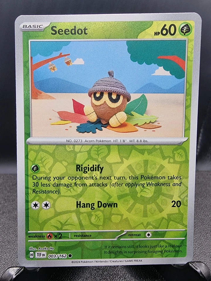 Pokemon Seedot SV05: Temporal Forces Reverse Holo #003/162 - Image 1 of 1