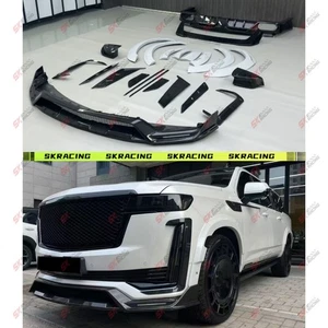 Dry Carbon Fiber Front Rear Lip Fender Spoiler Bodykit For Cadillac Escalade 21+ - Picture 1 of 36
