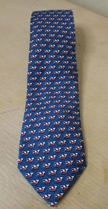 Vineyard Vines Seidenkrawatte blau Texas Flagge Wal Logo Made in USA - Bild 1 von 11
