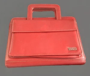 Franklin Covey Día Uno Clásico Planificador Rojo Maletín Estilo Manijas - Imagen 1 de 7