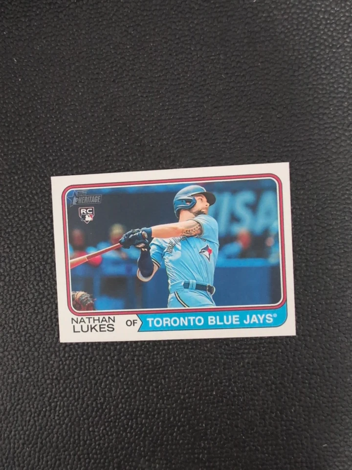 2023 Topps Heritage High Number - Nathan Lukes #667 (RC) Toronto Blue Jays  - Image 1 of 2