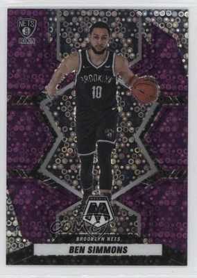 2021-22 Panini Mosaic Fast Break Purple Prizm /50 Ben Simmons #9 - Image 1 of 2