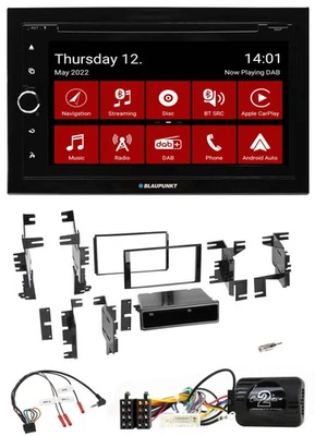 Blaupunkt Lenkrad DVD Bluetooth DAB 2DIN USB Autoradio für Nissan Cube Frontier - Bild 1 von 4