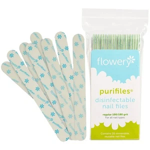 Green Core Disinfectable Nail Files, 100/180 Grit, 20 per pack - Picture 1 of 6