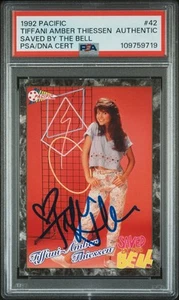 Tiffani Amber Thiessen 1992 Pacific #42 Saved By The Bell Autograph PSA POP 1 - Picture 1 of 2