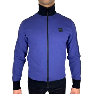 BOSS Mens Tracksuit Top Purple Full Zip Track Jacket - Sommers 39 Size XL - Picture 1 of 8