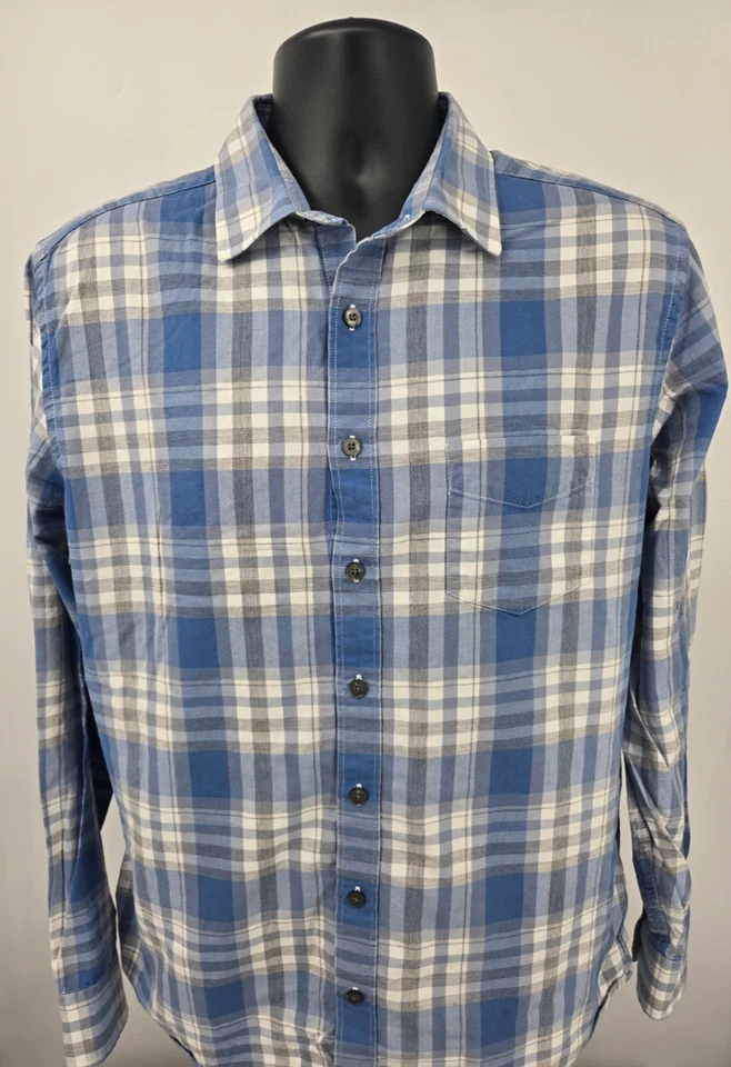 Untuckit Dress Shirt LT Large TALL Blue Plaid Business Long Sleeve Men - Image 1 of 4