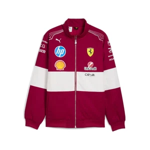 Scuderia Ferrari F1 Team 2025 Vintage Racing Jacket Mens - Dark Cherry - Picture 1 of 4