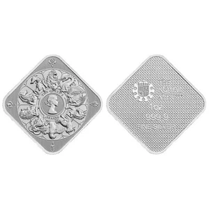 U.K. Queen's Beasts Completer 1-oz .9999 Fine Silver Bar - Picture 1 of 3
