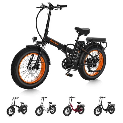 Narrak Fat Tire 20" x 4.0 Folding Electric Bike 48V 13Ah 1100W Peak Power - Image 1 of 4