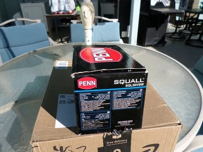 Carrete de pesca Penn Squall palanca arrastre 2 velocidades SQL 50 VSW CAJA ABIERTA Foto 1 de 4