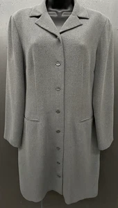 Vintage Talbots Sakko 12 grau Long Blazer Knopf Preppy klassisch ruhig Luxus - Bild 1 von 7