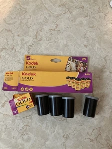 Pack de 5 24 Exp. Película de impresión de 35 mm caja dorada 200 caducada - Imagen 1 de 11