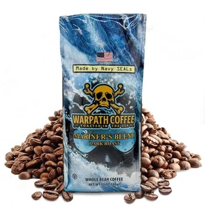 Dark Roast Whole Bean Coffee, Mariner's Blend, High Caffeine, Extra Strong Ro... - Picture 1 of 7