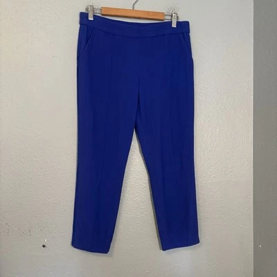 Escada Womens Cobalt Blue Straight Leg Crop Trouser 40 / Medium Classic Office - Image 1 of 4