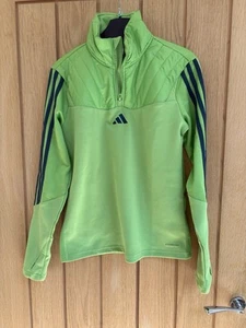 ADIDAS Womens Aeroready Pullover Tracksuit Top UK 12 /14 Medium Green VO11 - Picture 1 of 4