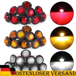10/20X Rund LED Seitenmarkierungsleuchte Begrenzungsleuchten Anhänger LKW 24V # - Picture 1 of 18