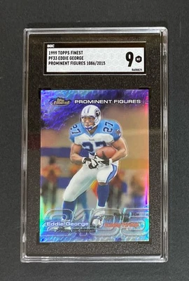 Eddie George Topps Finest SGC 9 GMA Prominent  x/2105 Oilers Tenn Titans Fresh - Image 1 of 4