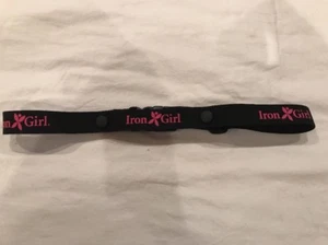 Iron Girl Bund Latzhalter elastisch schwarz pink - Bild 1 von 3