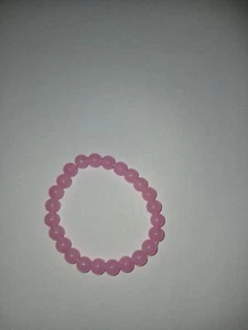 Bracciale Elasticizzato Quarzo Rosa Naturale - - Foto 1 di 2