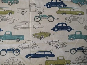 Premier Prints Fabric Vintage Cars Trucks Cotton Home Decor 25" x 46" wide - Picture 1 of 4