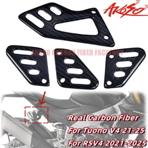 For Aprilia RSV4 / Tuono V4 2021-2025 Carbon Fiber Foot Peg Rearset Heel Guards - Bild 1 von 9