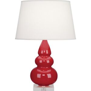 Robert Abbey Small Triple Gourd Accent Lamp, Ruby Red/Lucite Base - RR33X