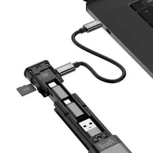 Multi-funct BUDI Universal Data Line Adaptor Card Storage Box Cables USB Charger - Photo 1 sur 11