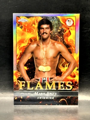 2024 Topps Cromo EE. UU. Juegos Olímpicos Llamas #F-5 Mark Spitz - Natación Foto 1 de 2