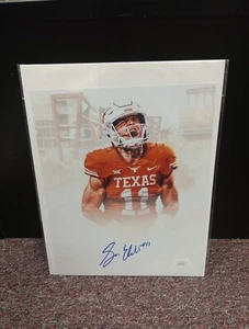 SAM EHLINGER TEXAS LONGHORNS SIGNED 8X10 PHOTO Blue Auto Jsa Certified - Picture 1 of 3
