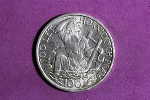 1949 Czechoslovakia Jihlava Mining Privileges 100 Korun Silver Coin #M21291 - Picture 1 of 2