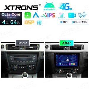 Für BMW E90 E91 E92 E93 M3 Autoradio Android 14 4G+64G Octa Core 9" GPS CarPlay - Bild 1 von 19