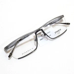 STARCK EYES SH2083T 0004 BIOTECH Titanium Eyeglass Frame Matte Grey NEW - Picture 1 of 8