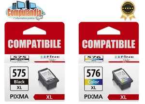 Compatibile Canon PG 575 XL + CL 576 XL - Kit 2 Cartucce - Foto 1 di 1