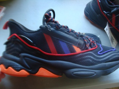 NUOVE scarpe da ginnastica Adidas 3 strisce uomo ragazzo sneakers nere taglia US 8