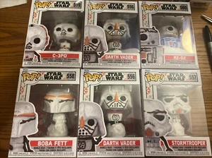 Funko Pop Case Of 6 Wholesale Mixed Lot Of Star Wars X-Mas Vinyl Figures Set 115 - Picture 1 of 7