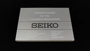 SEIKO Reloj de Cuarzo Analógico Manual Instrucciones Folletos Cal.7T62 - Imagen 1 de 1