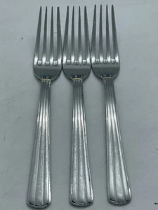 (3) Cutipol ATHENA 18/10 Stainless Glossy Gold Accent Salad Fork Lot ~ 6 7/8” - Picture 1 of 9