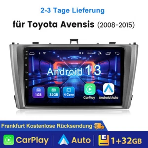 Android 13 9'' Autoradio GPS NAVI Für Toyota Avensis 2008-2015 BT RDS Wifi DAB+ - Bild 1 von 9