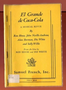 EL GRANDE DE COCA-COLA musical Review Ron House Acting Edition vintage 1973 PB - Foto 1 di 1