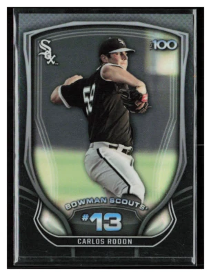 2015 Bowman Scouts Top 100 #BTP-13 Carlos Rodon Refractor - Image 1 of 2